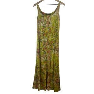 Peruvian Connection Women's Medium St. Barth Scoop Neck Floral Maxi Dress Tank